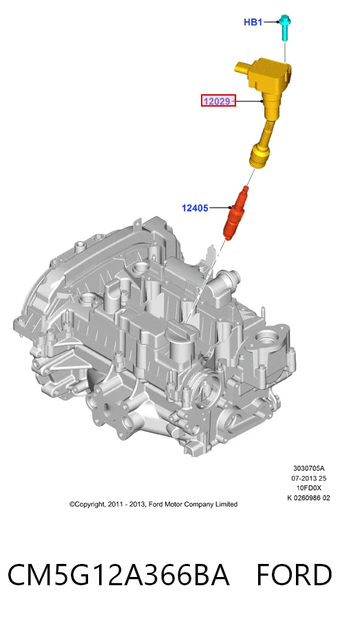CM5G12A366BA Ford Котушка запалювання