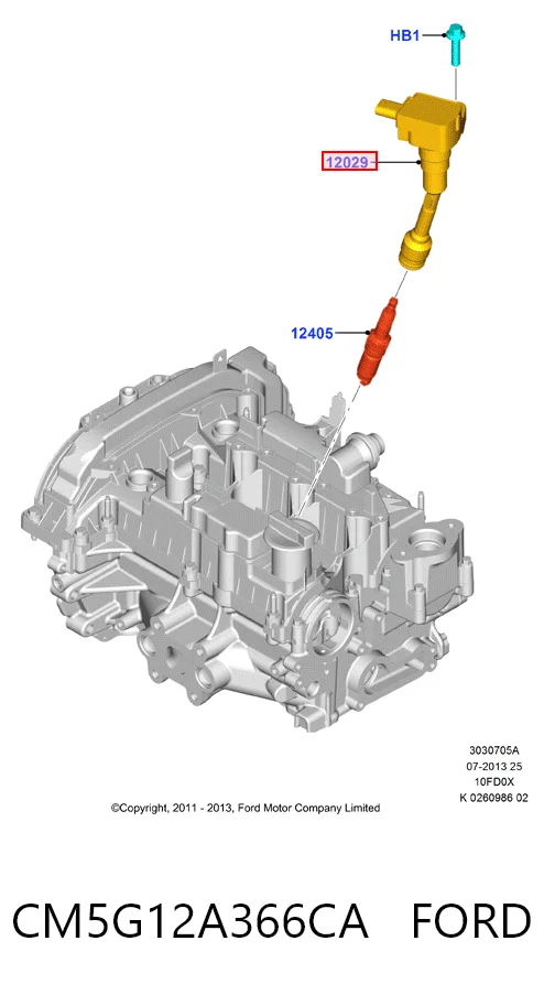 CM5G12A366CA Ford Котушка запалювання