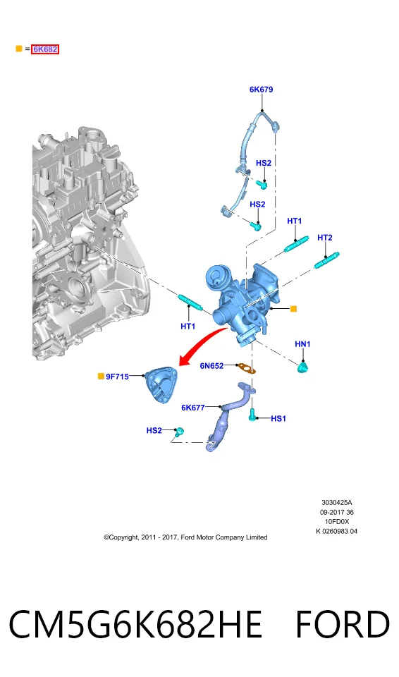 CM5G6K682HE Ford Турбонаддув
