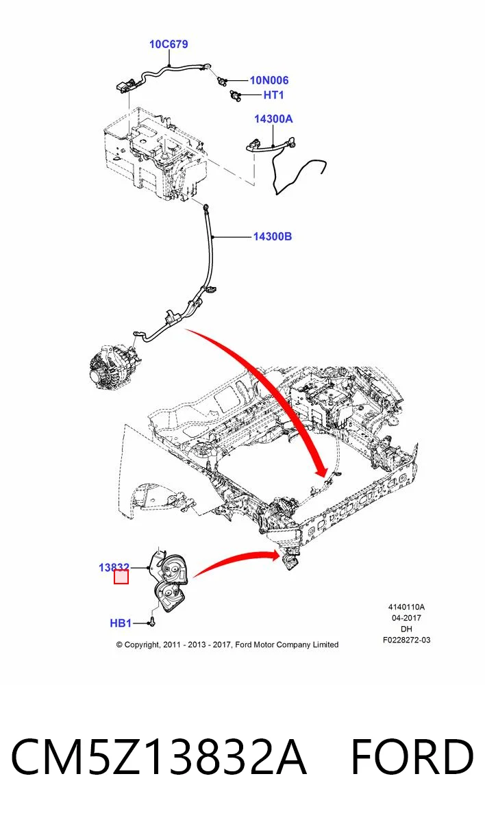 CM5Z13832A Ford Сигнал високої тональності