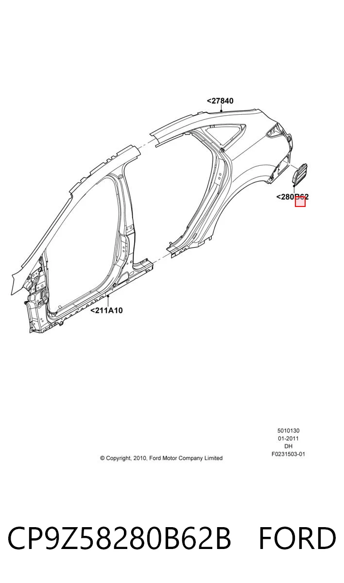 CP9Z58280B62B Ford 