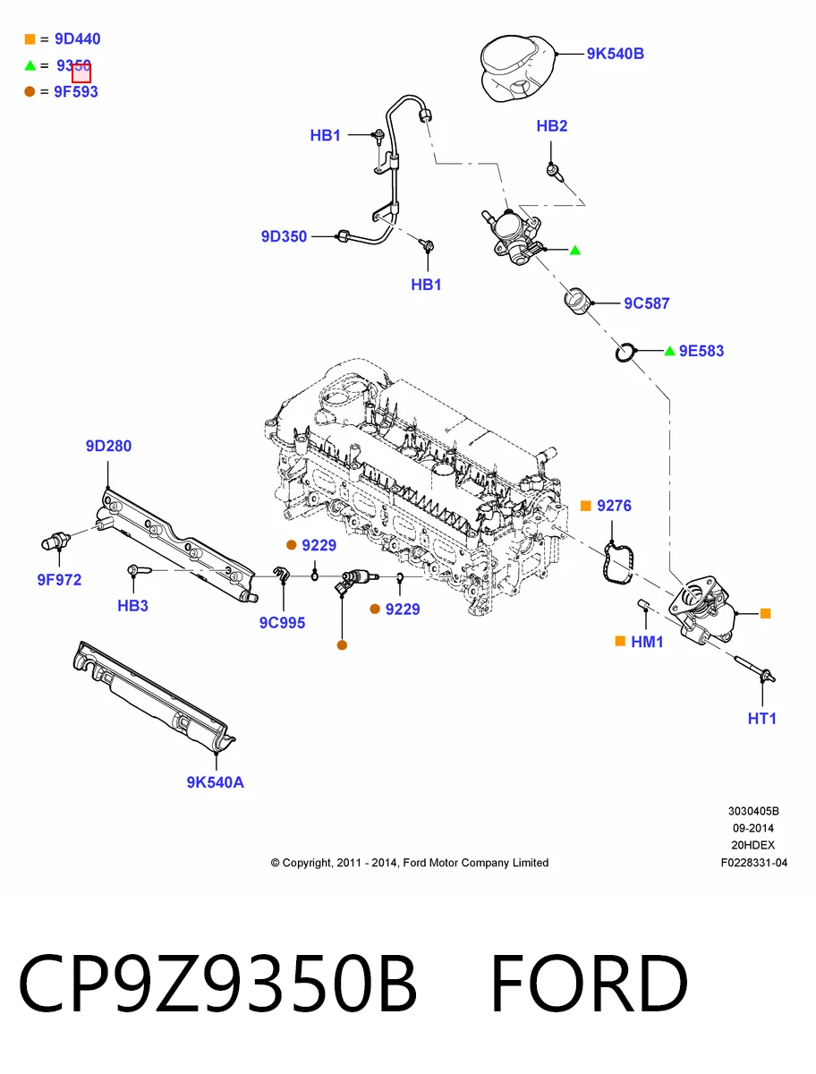 CP9Z9350B Ford Насос паливний високого тиску (ПНВТ)
