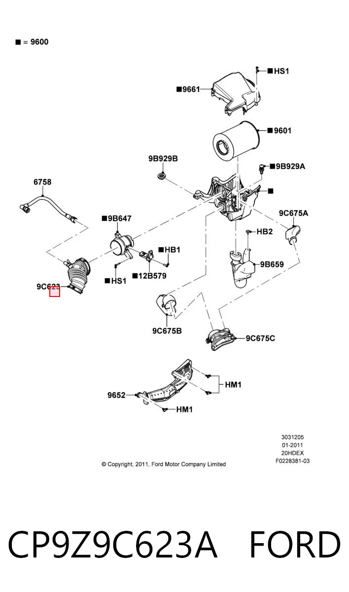 CP9Z9C623A Ford 