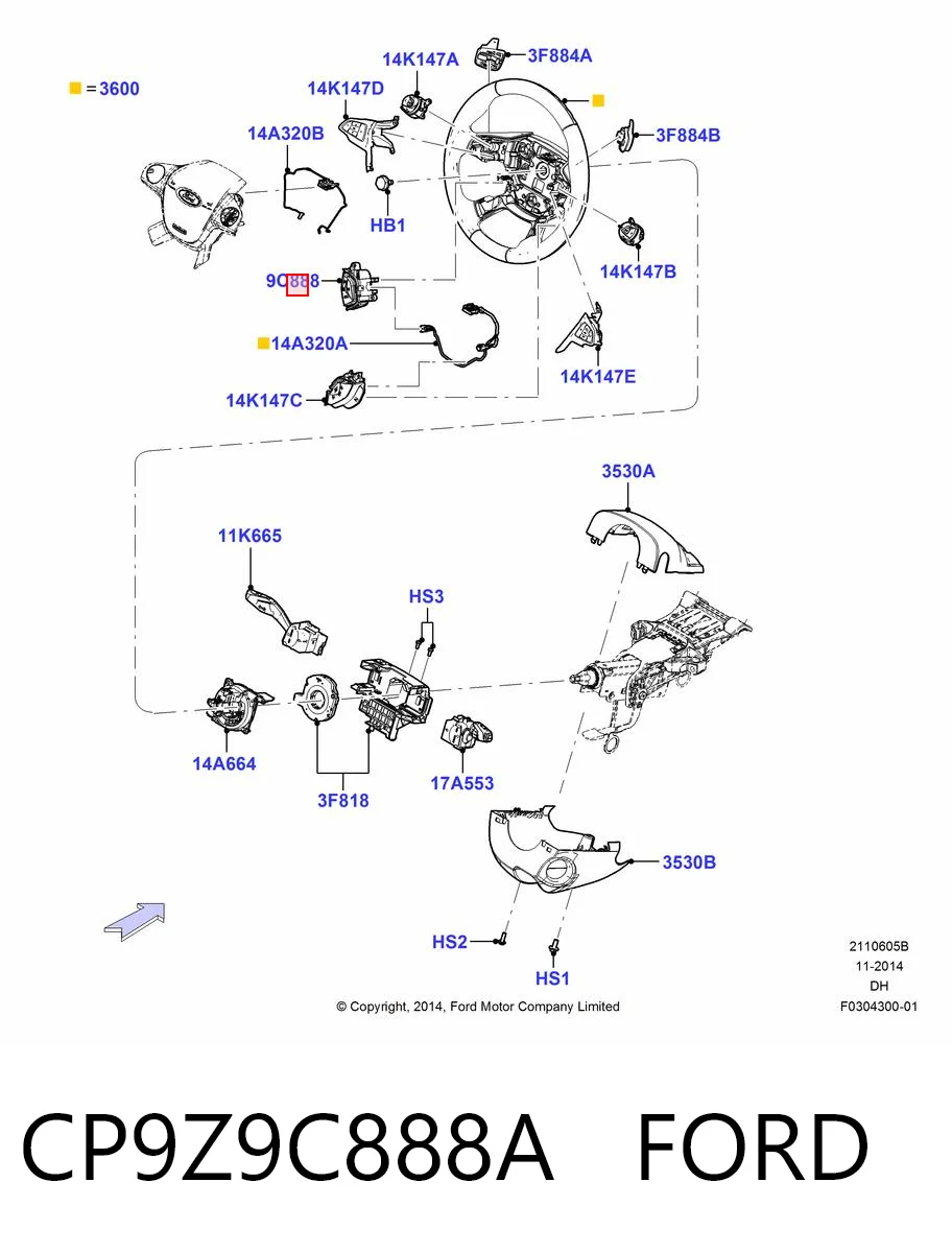 CP9Z9C888A Ford 