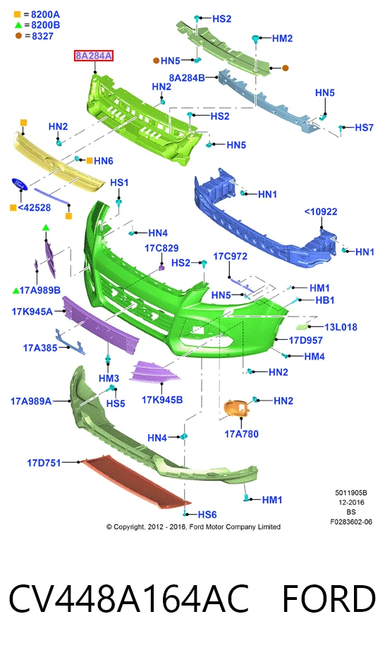 Купити HMPCV448A164AD Hmpx Кронштейн бампера переднього, центральний