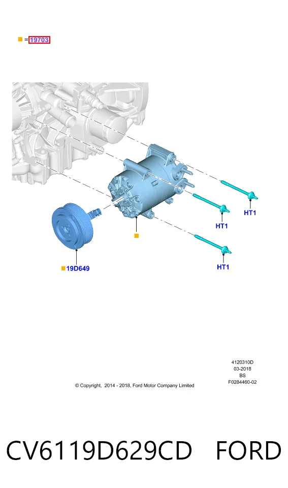 CV6119D629CD Ford Компресор холодоагенту