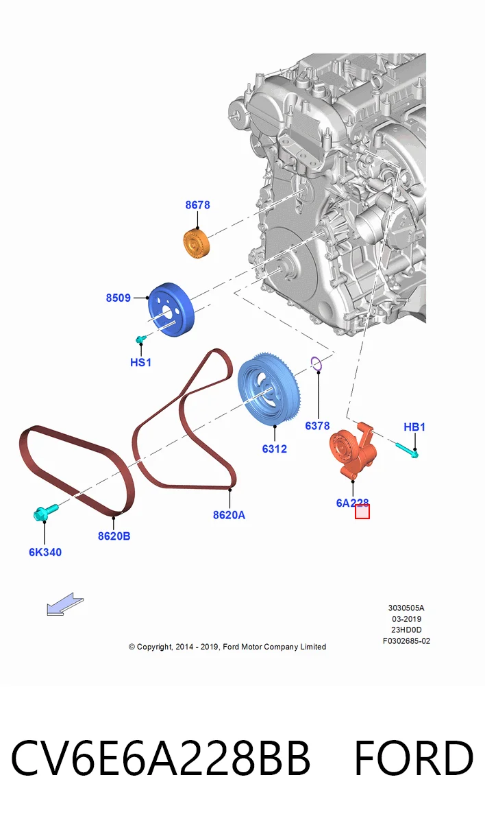 CV6E6A228BB Ford