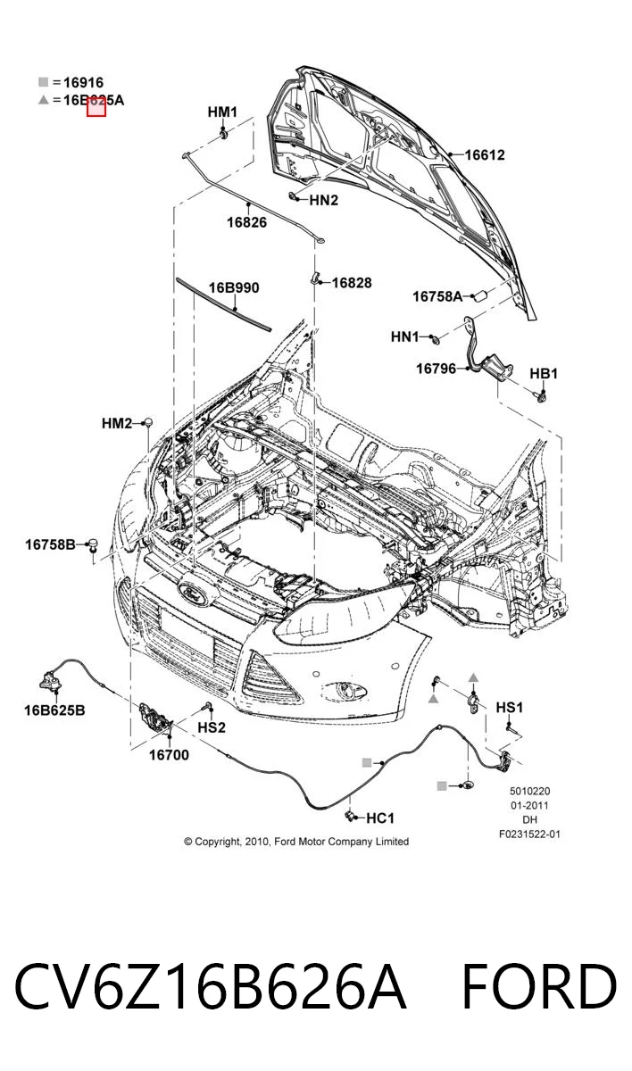 CV6Z16B626A Ford 