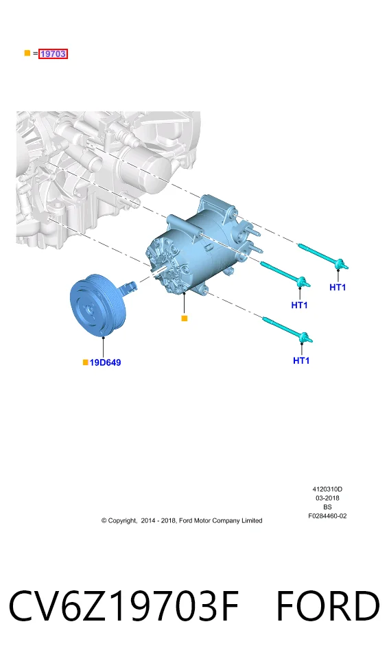 CV6Z19703F Ford Компресор холодоагенту