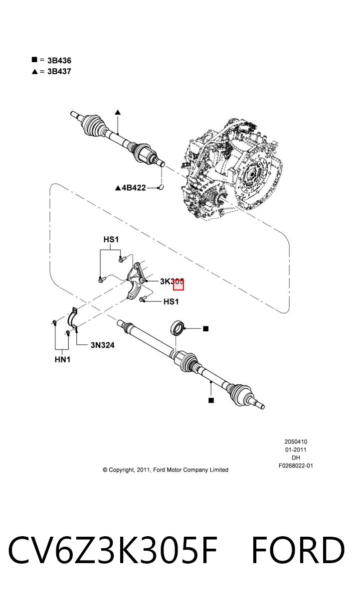 CV6Z3K305F Ford 