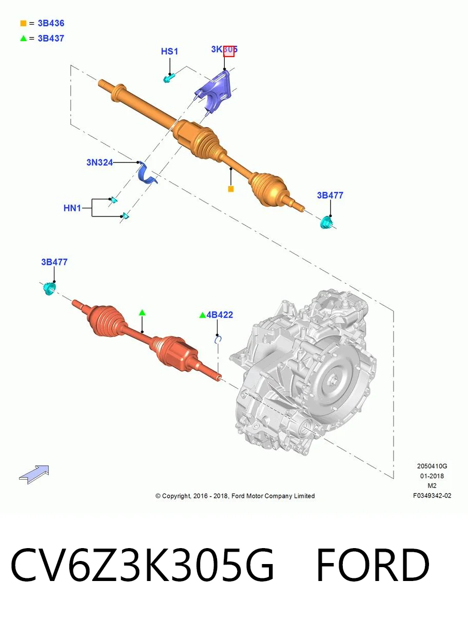 CV6Z3K305G Ford 