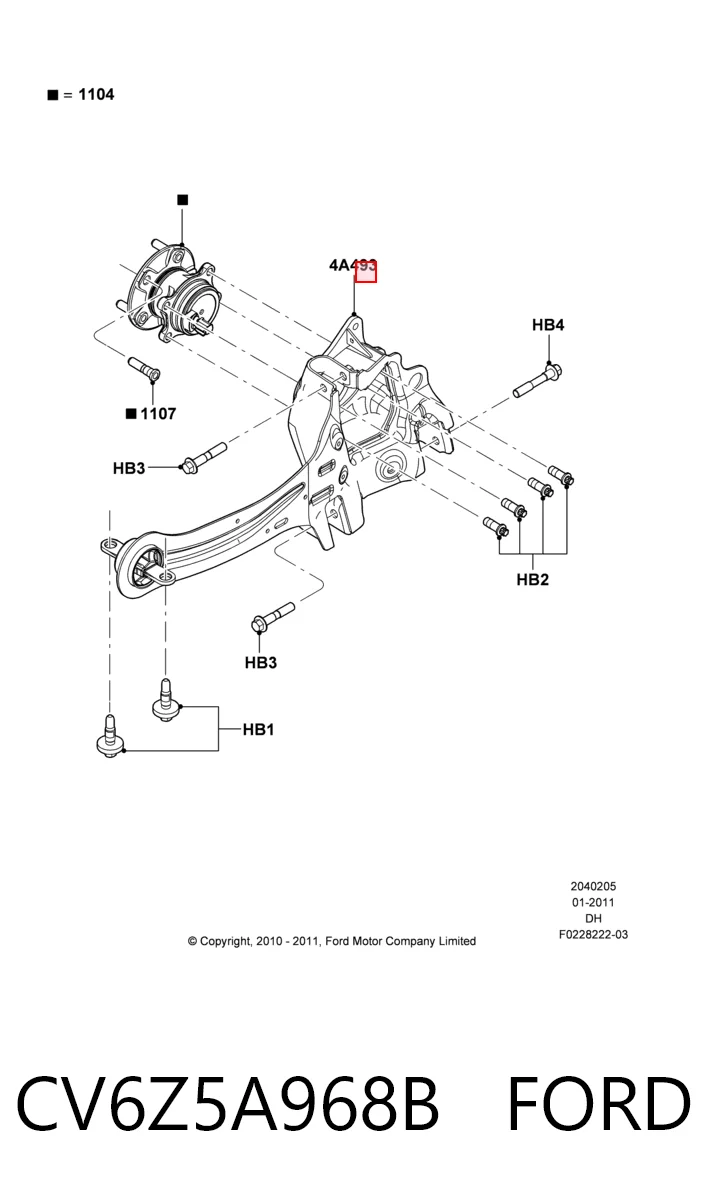 CV6Z5A968B Ford 