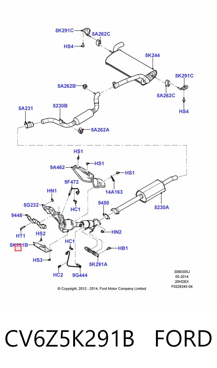 CV6Z5K291B Ford 