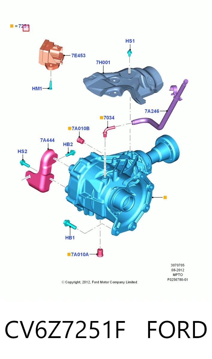 CV6Z7251F Ford Раздатка (коробка роздавальна)