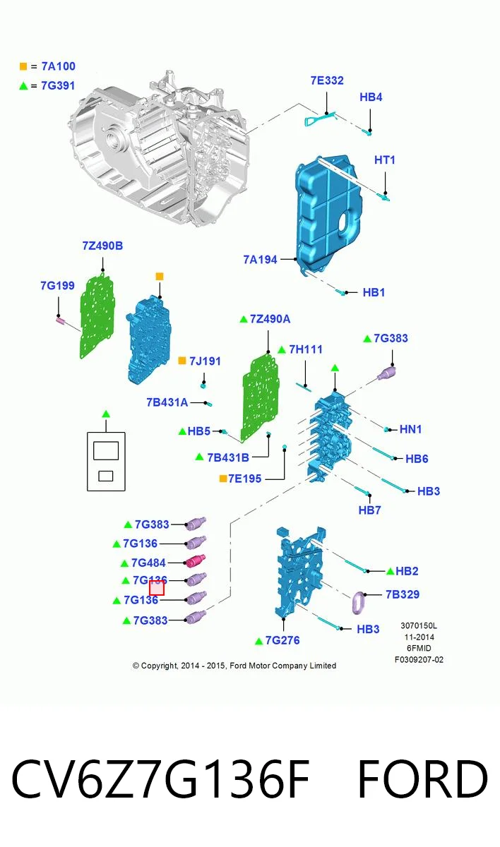 CV6Z7G136F Ford 