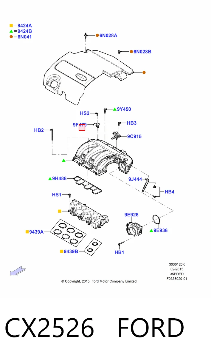 Датчик наддува на Ford Explorer  U5