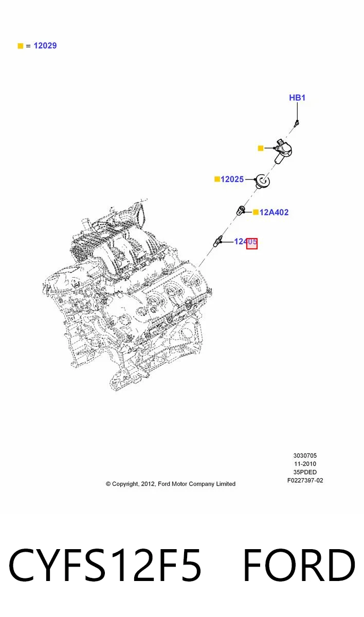 CYFS12F5 Ford Свіча запалювання
