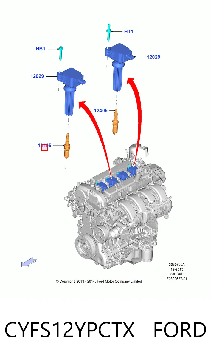 CYFS12YPCTX Ford Свіча запалювання