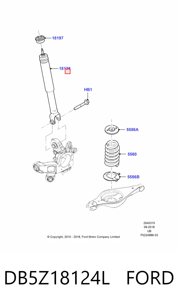 DB5Z18124L Ford Амортизатор передньої підвіски