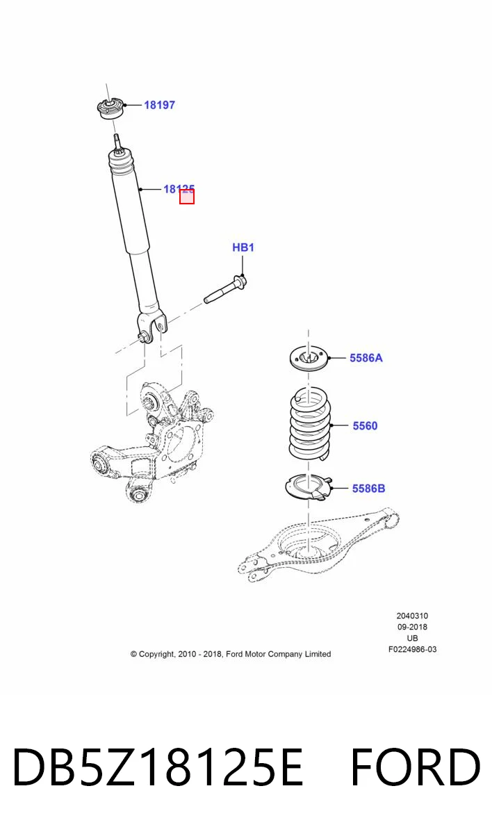 DB5Z18125E Ford Амортизатор передньої підвіски