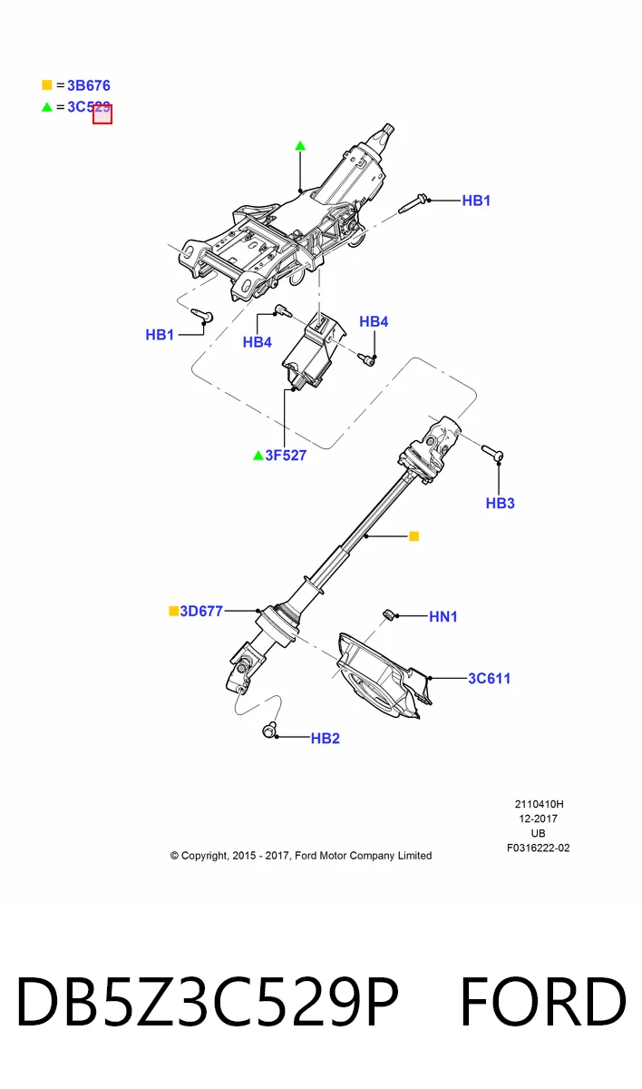 Рульова колонка Ford Explorer позашляховик (U5) (2011 - 2019) ціна, від 62.71 USD