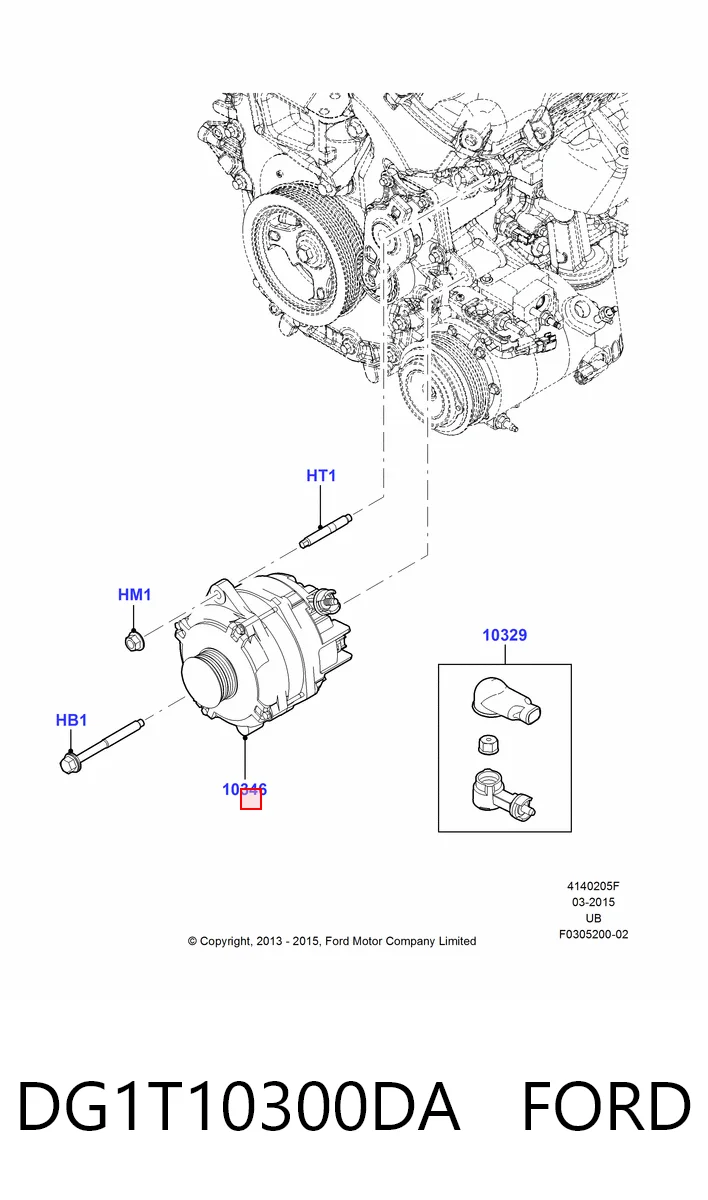 DG1T10300DA Ford Авто генератор