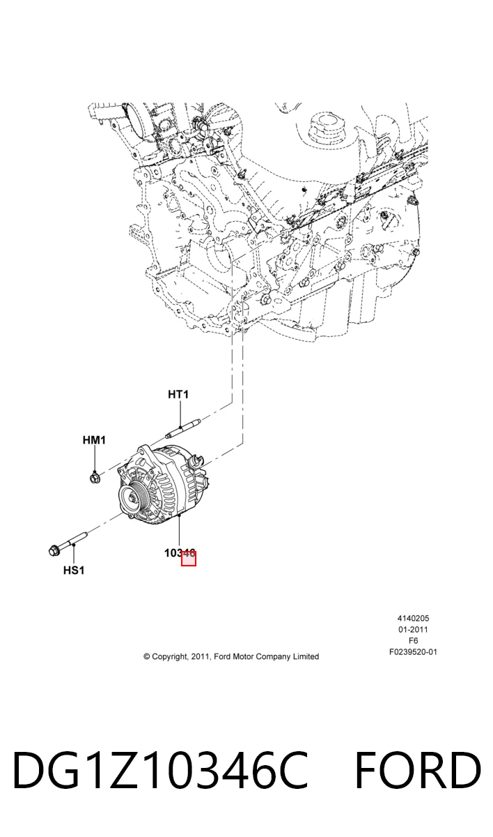 DG1Z10346C Ford Авто генератор