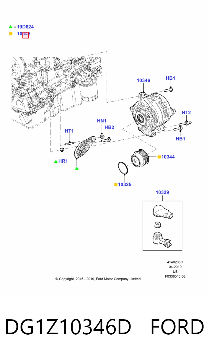 DG1Z10346D Ford Авто генератор