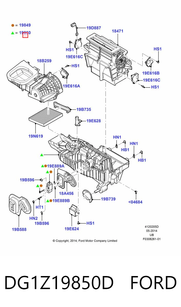 DG1Z19850D Ford Охолоджувач повітря