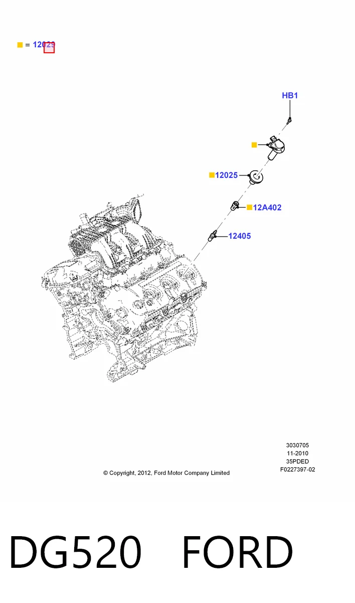 DG520 Ford Котушка запалювання