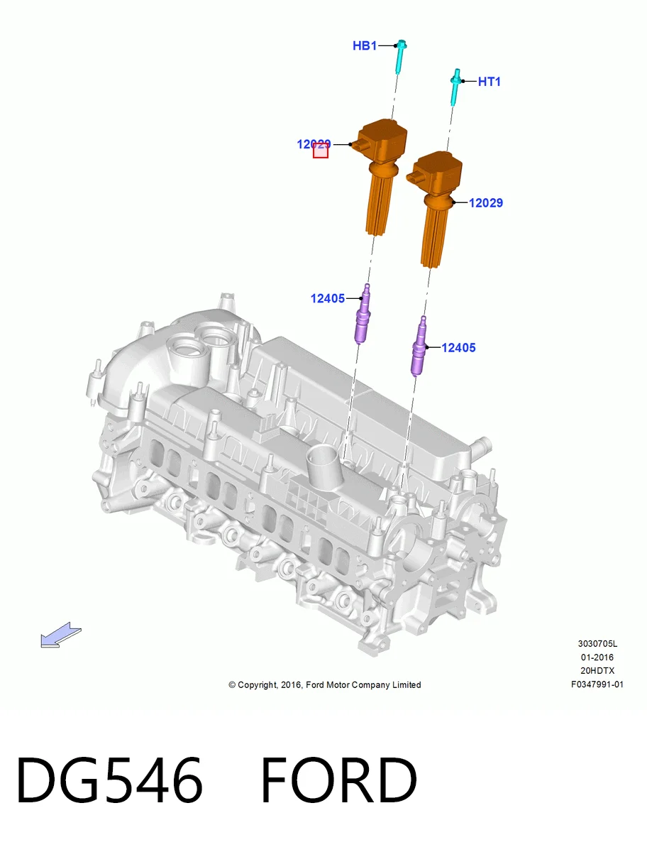 DG546 Ford Котушка запалювання
