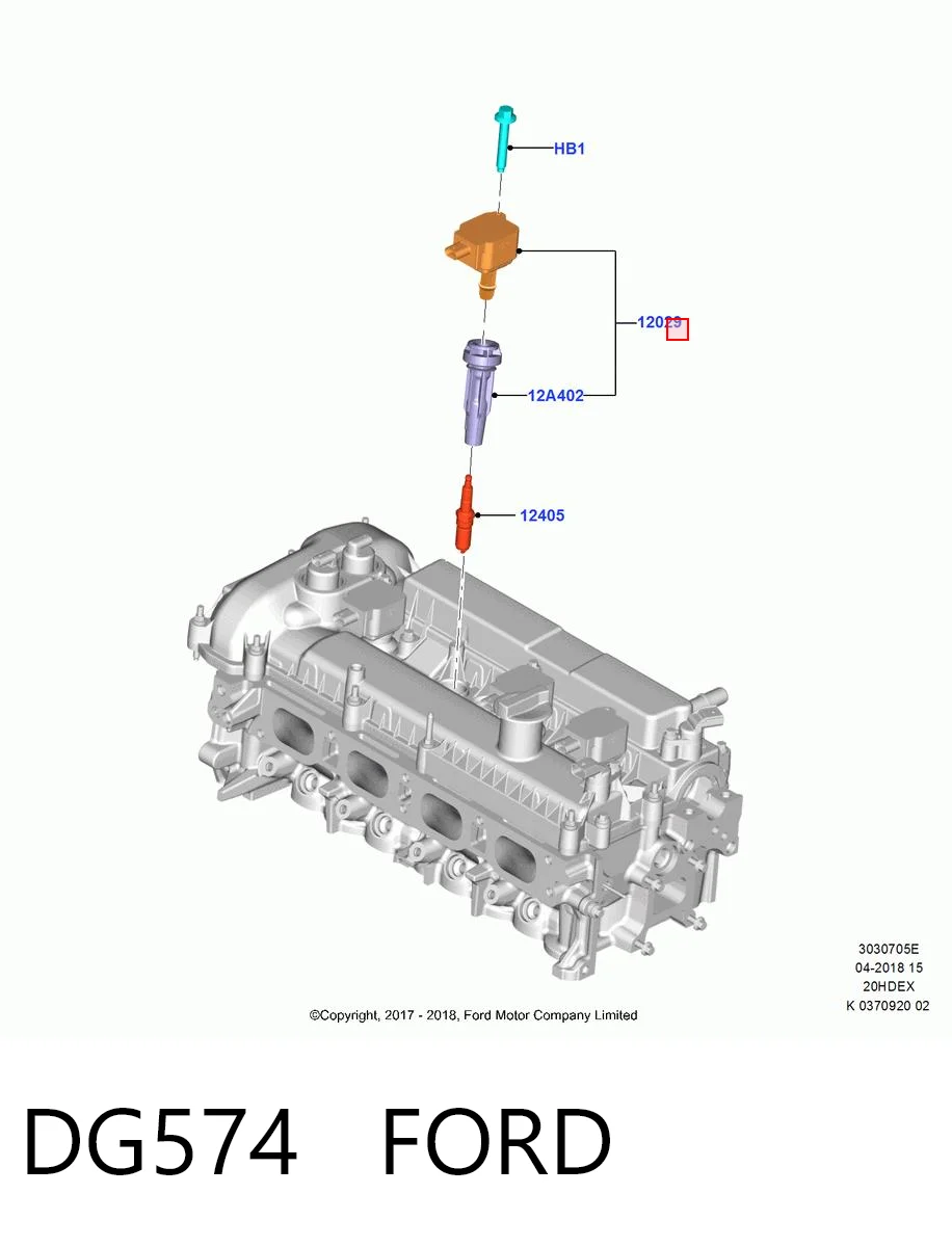 DG574 Ford Котушка запалювання