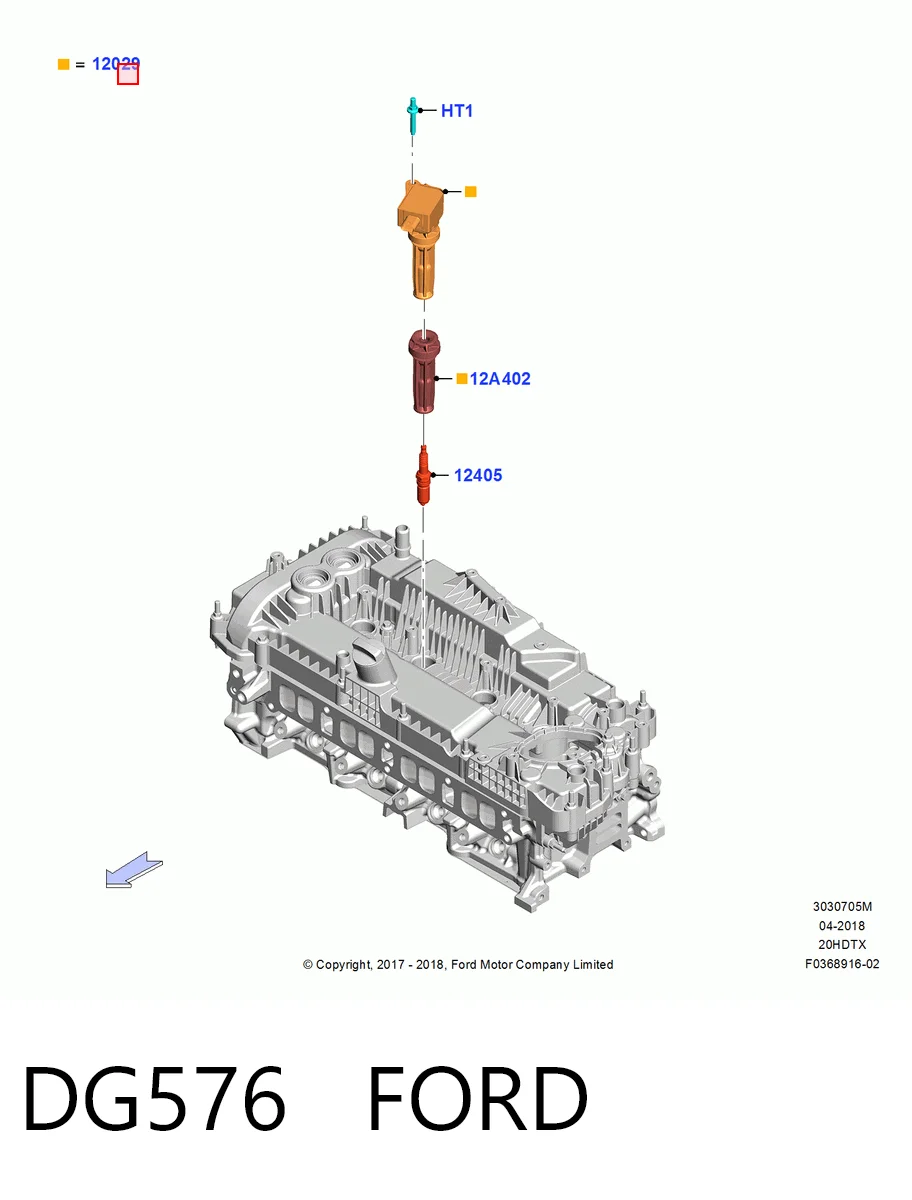 DG576 Ford Котушка запалювання