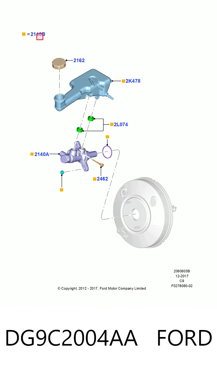 Циліндр гальмівний, головний на Ford Fusion  CD