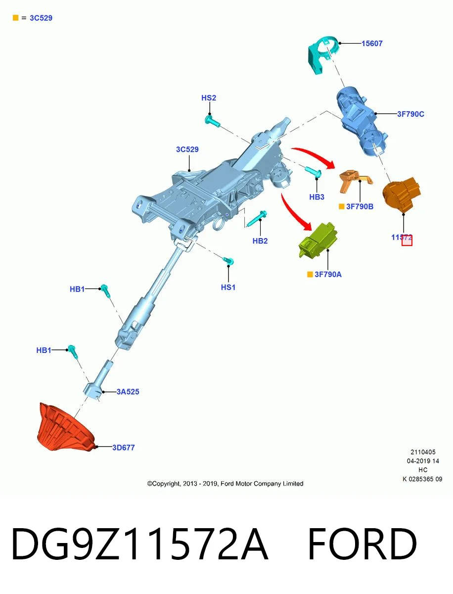 DG9Z11572A Ford Контактна група замка