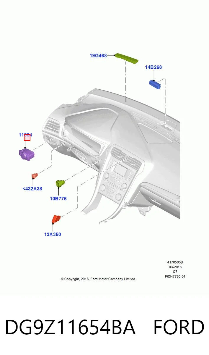 DG9Z11654BA Ford Перемикачі електричні (перемикач світла центральний)