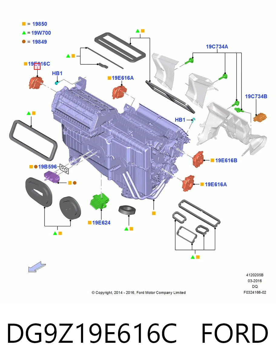 DG9Z19E616C Ford 