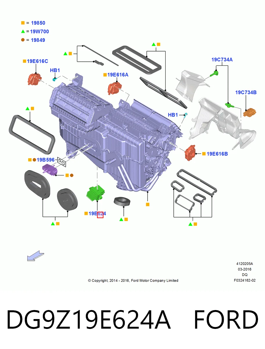 DG9Z19E624A Ford Регулятор оборотів пічки