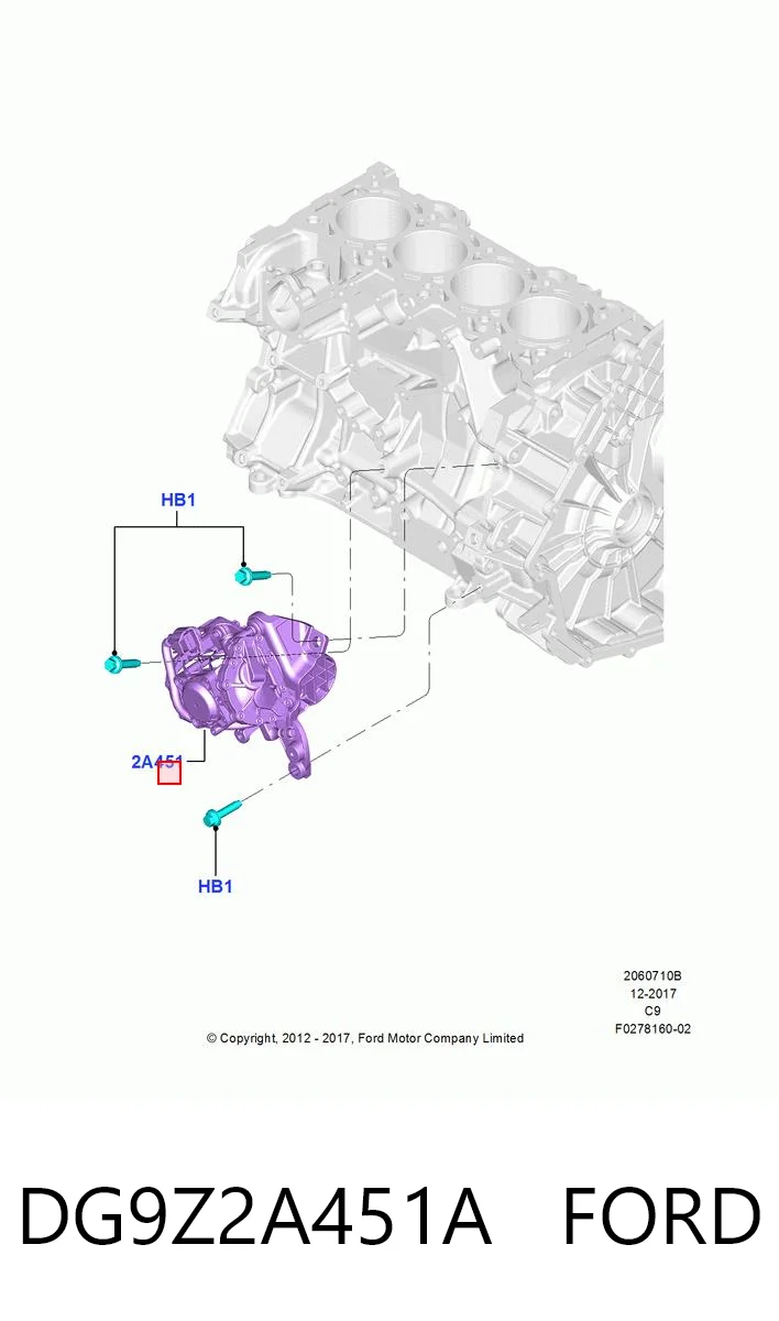 DG9Z2A451A Ford Насос вакуумний