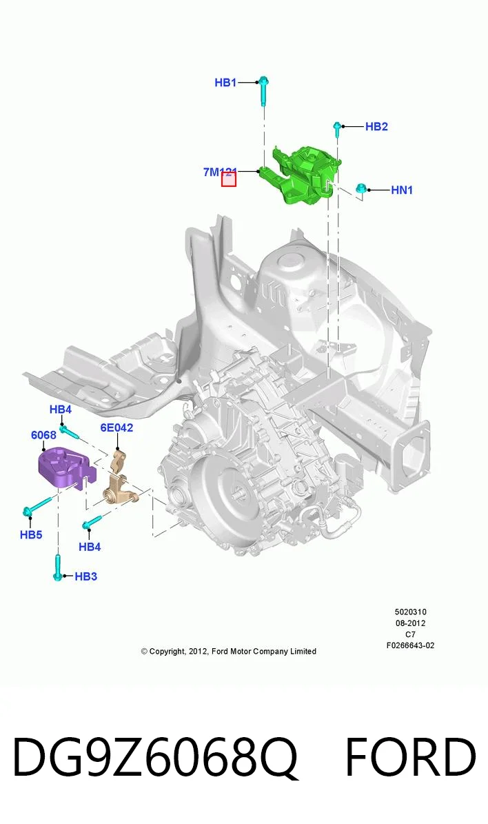 DG9Z6068Q Ford Подушка (опора) двигуна, ліва верхня