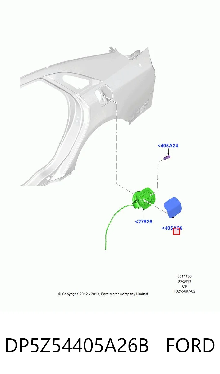 DP5Z54405A26B Ford Дверцята бензобака