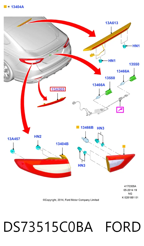 HMPDS73515C0BA Hmpx Лівий катафот бампера