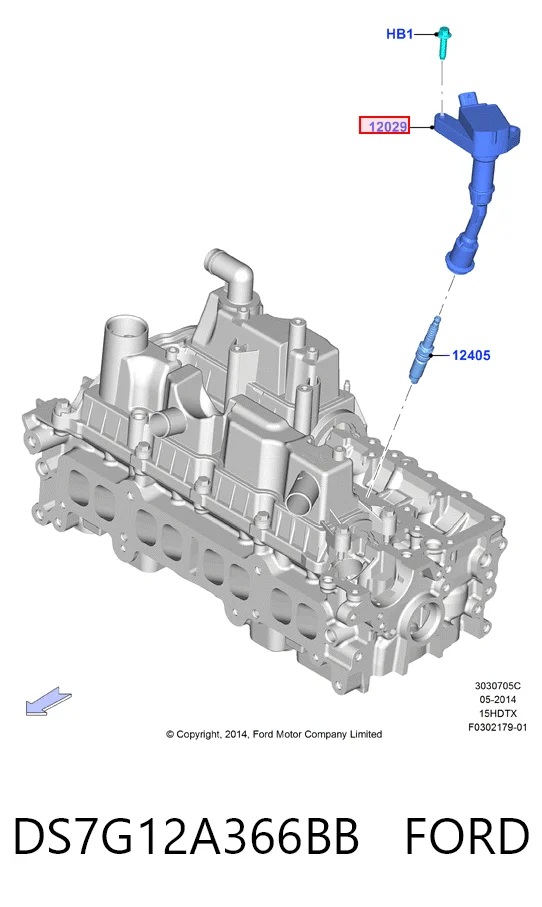 DS7G12A366BB Ford Котушка запалювання