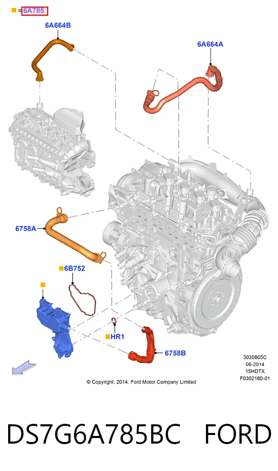 DS7G6A785BC Ford Масловіддільник