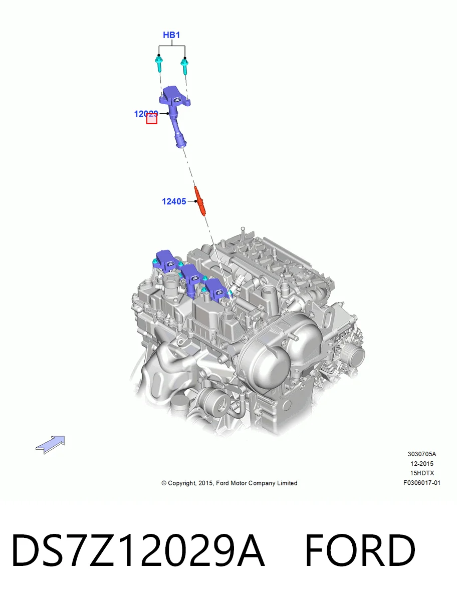 DS7Z12029A Ford Котушка запалювання