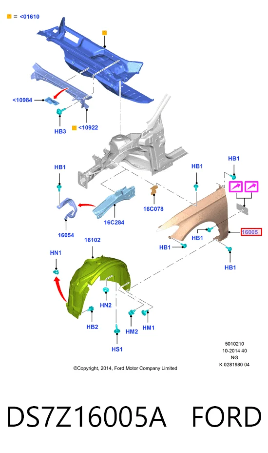 PFD10173AR Stock Крило переднє праве