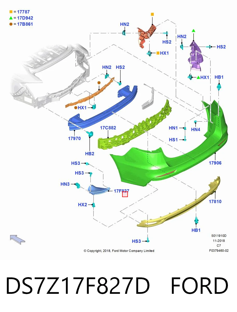 DS7Z17F827D Ford Пристрій іскропогашуючий