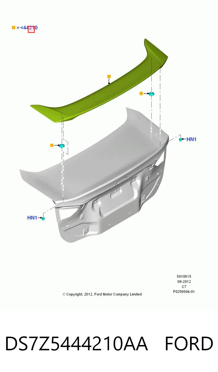 DS7Z5444210AA Ford Спойлер кришки багажника