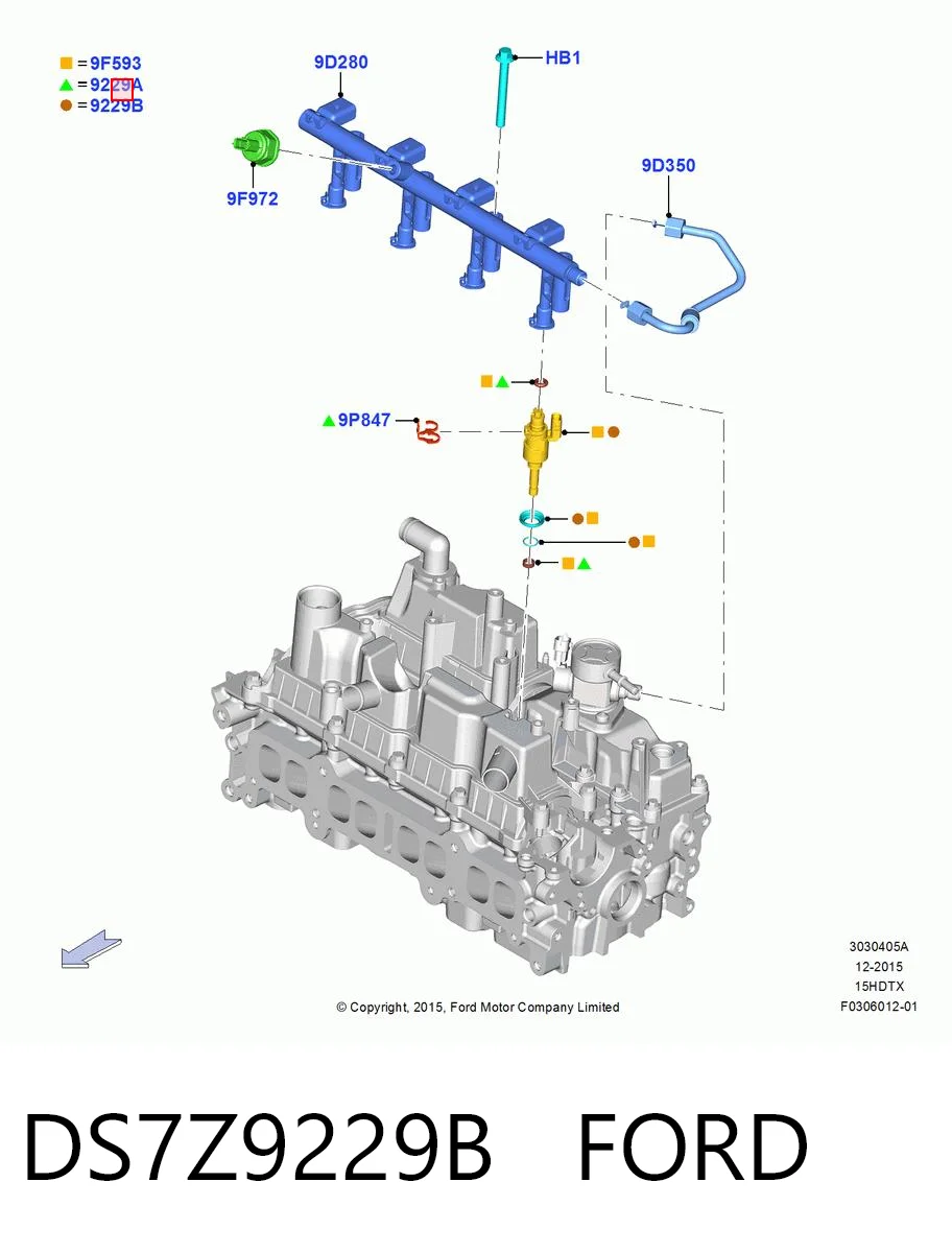 DS7Z9229B Ford Ремкомплект форсунки