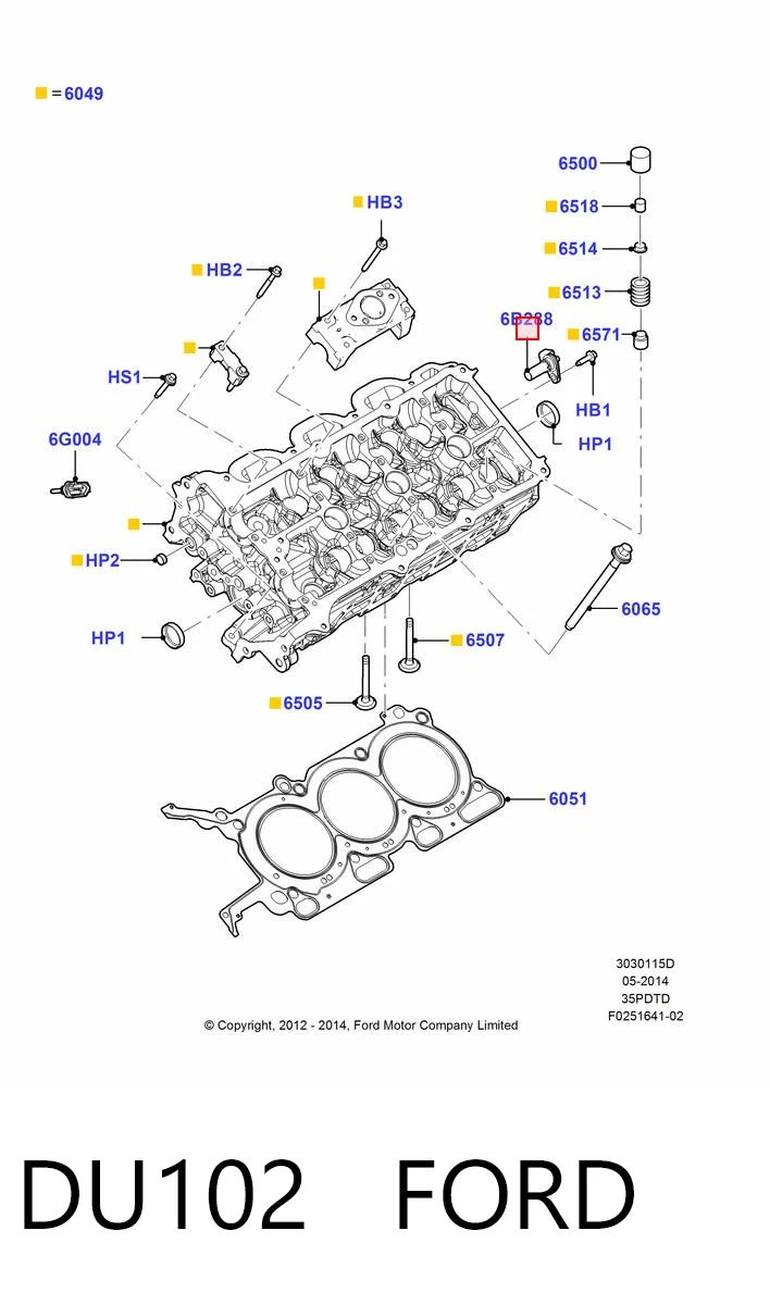 DU102 Ford Датчик розподільного вала